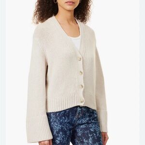NWOT Reformation Nala Cotton Cashmere Cardigan Ivory - Size M
